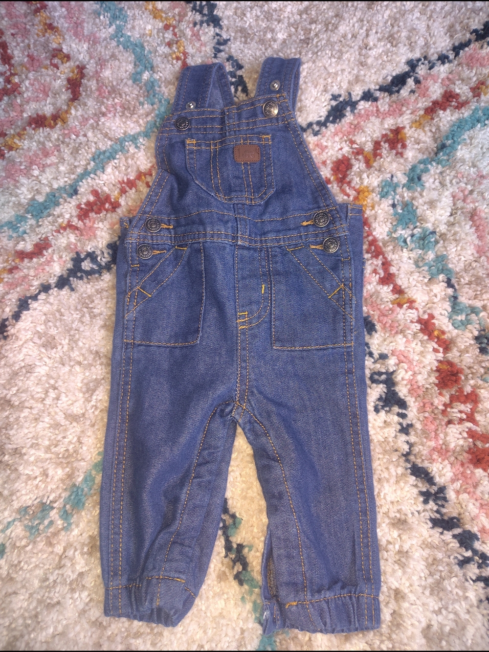 Lee Toddler Denim Overalls - Blue 0-3 Euc